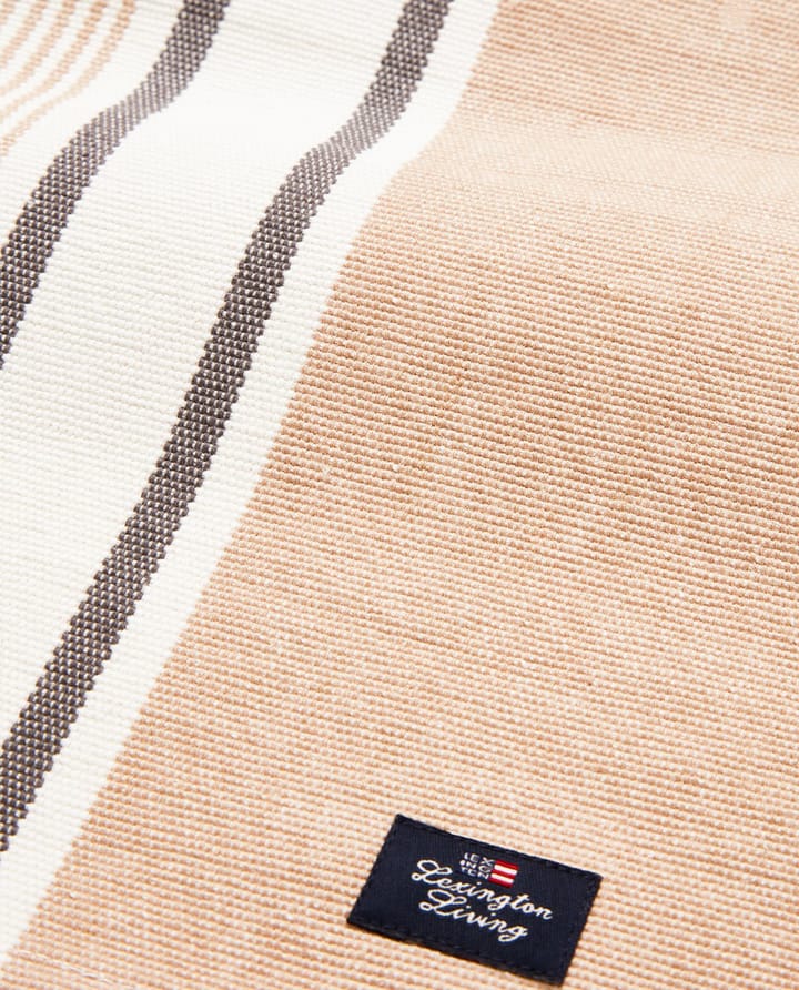 Striped Organic Cotton  tafelloper 40x50 cm, Beige Lexington