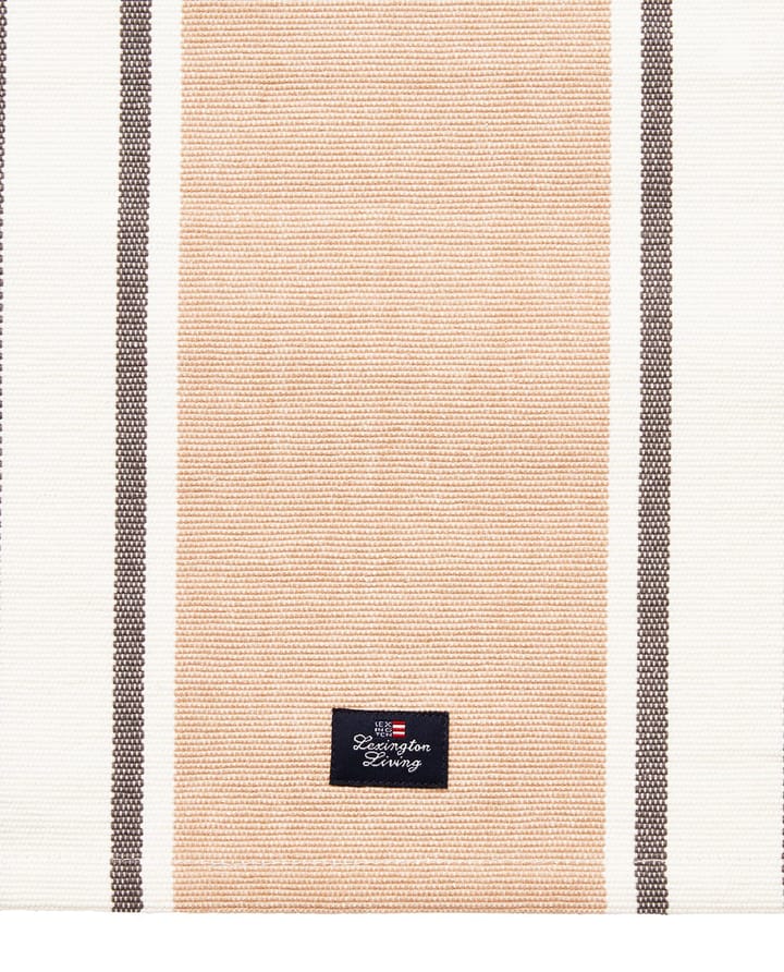 Striped Organic Cotton  tafelloper 40x50 cm, Beige Lexington