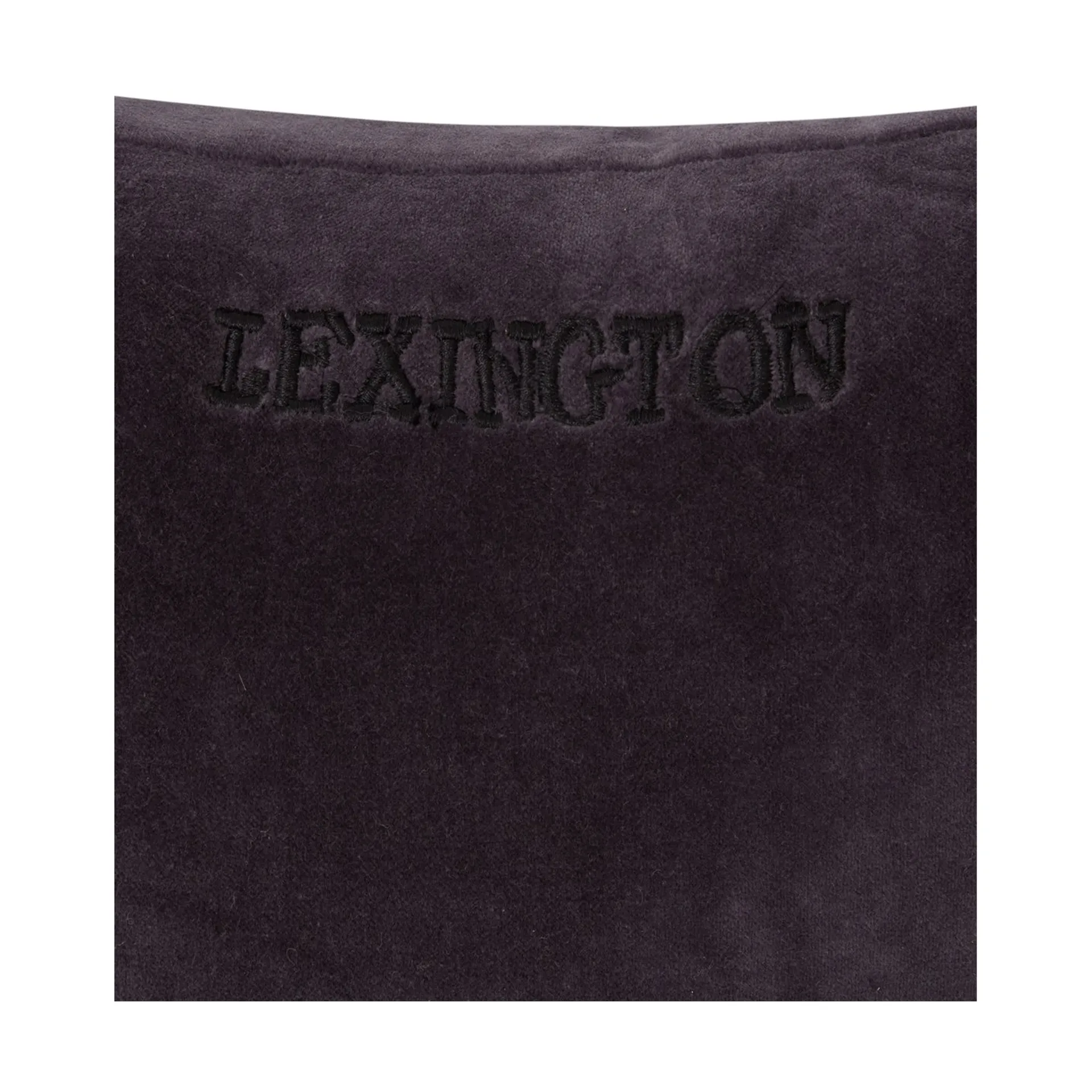 Striped Organic Cotton Velvet kussen 30x40 cm, Dark gray-light beige Lexington