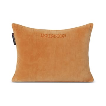 Striped Organic Cotton Velvet kussen 30x40 cm - Mustard-light beige - Lexington