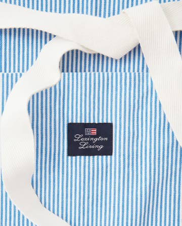 Striped Oxford BBQ schort 85x80 cm - Blauw-wit - Lexington