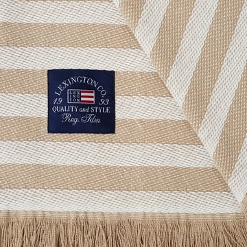 Striped Recycled Cotton plaid 130x170 cm - Beige-white - Lexington