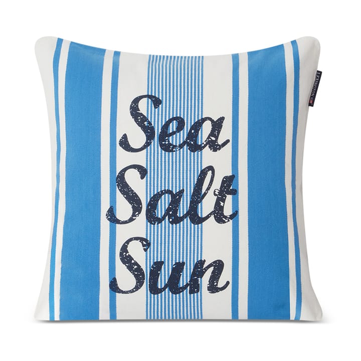 Striped Sea Salt Sun kussenhoes 50x50 cm - Blauw-wit - Lexington