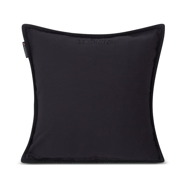 Structured Wool Cotton mix kussenhoes 50x50 cm, Dark gray Lexington