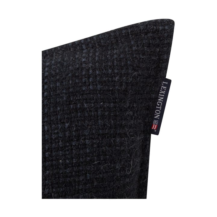 Structured Wool Cotton mix kussenhoes 50x50 cm - Dark gray - Lexington