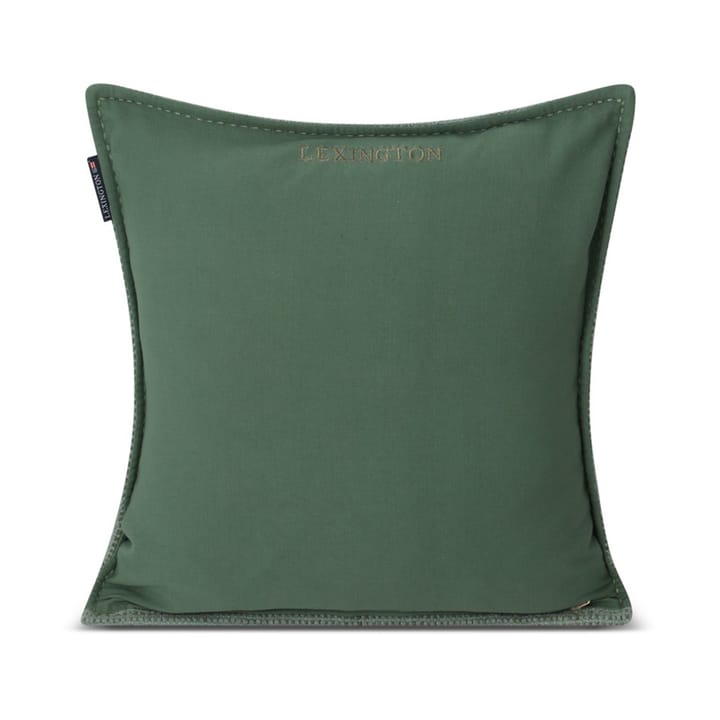 Structured Wool Cotton mix kussenhoes 50x50 cm, Green Lexington