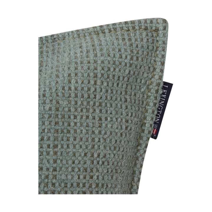 Structured Wool Cotton mix kussenhoes 50x50 cm, Green Lexington