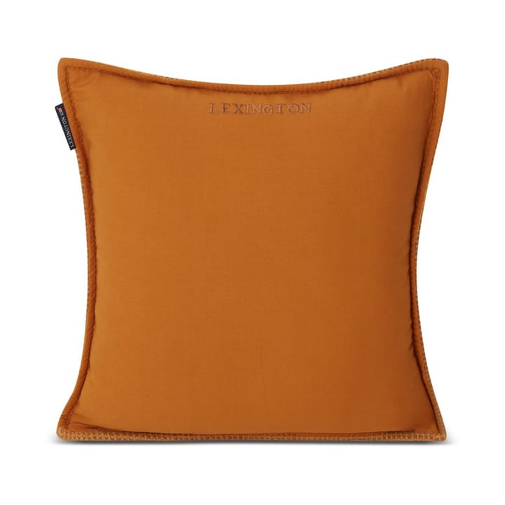 Structured Wool Cotton mix kussenhoes 50x50 cm, Mustard Lexington