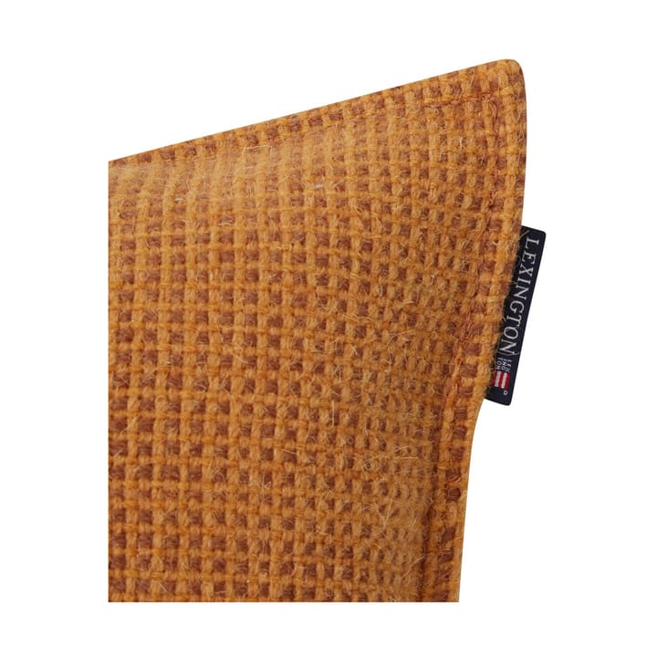 Structured Wool Cotton mix kussenhoes 50x50 cm, Mustard Lexington