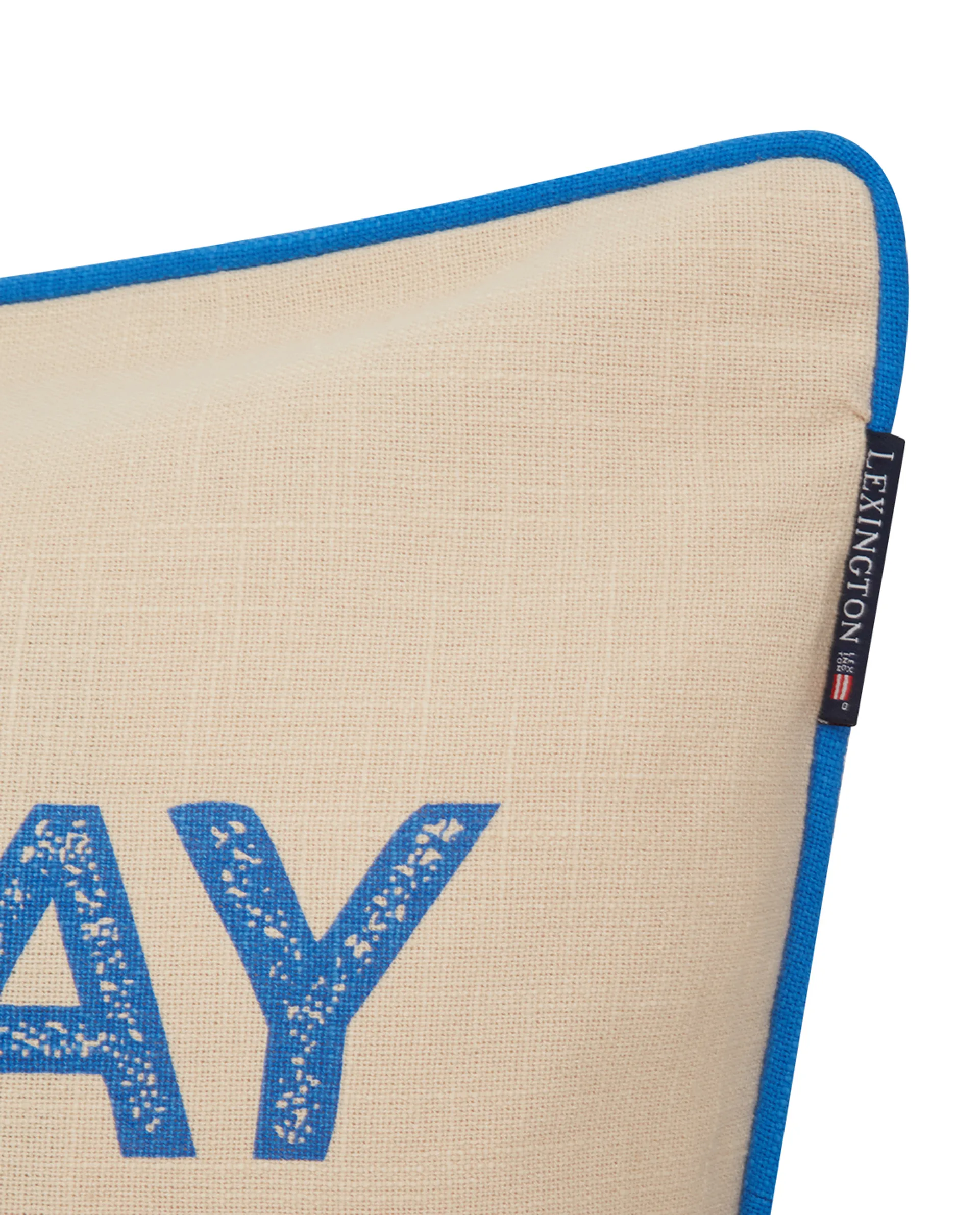 Sunday Funday Printed kussenhoes 50x50 cm, Beige-blauw-roze Lexington