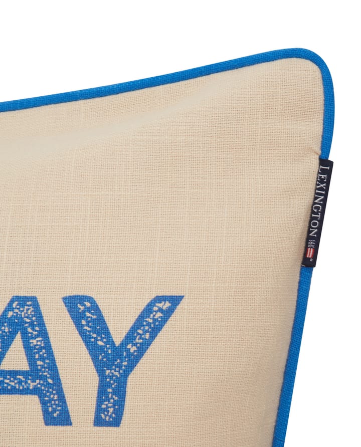 Sunday Funday Printed kussenhoes 50x50 cm - Beige-blauw-roze - Lexington