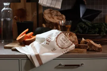 The Original Cotton Twill keukenhanddoek 50x70 cm - Off White-brown - Lexington