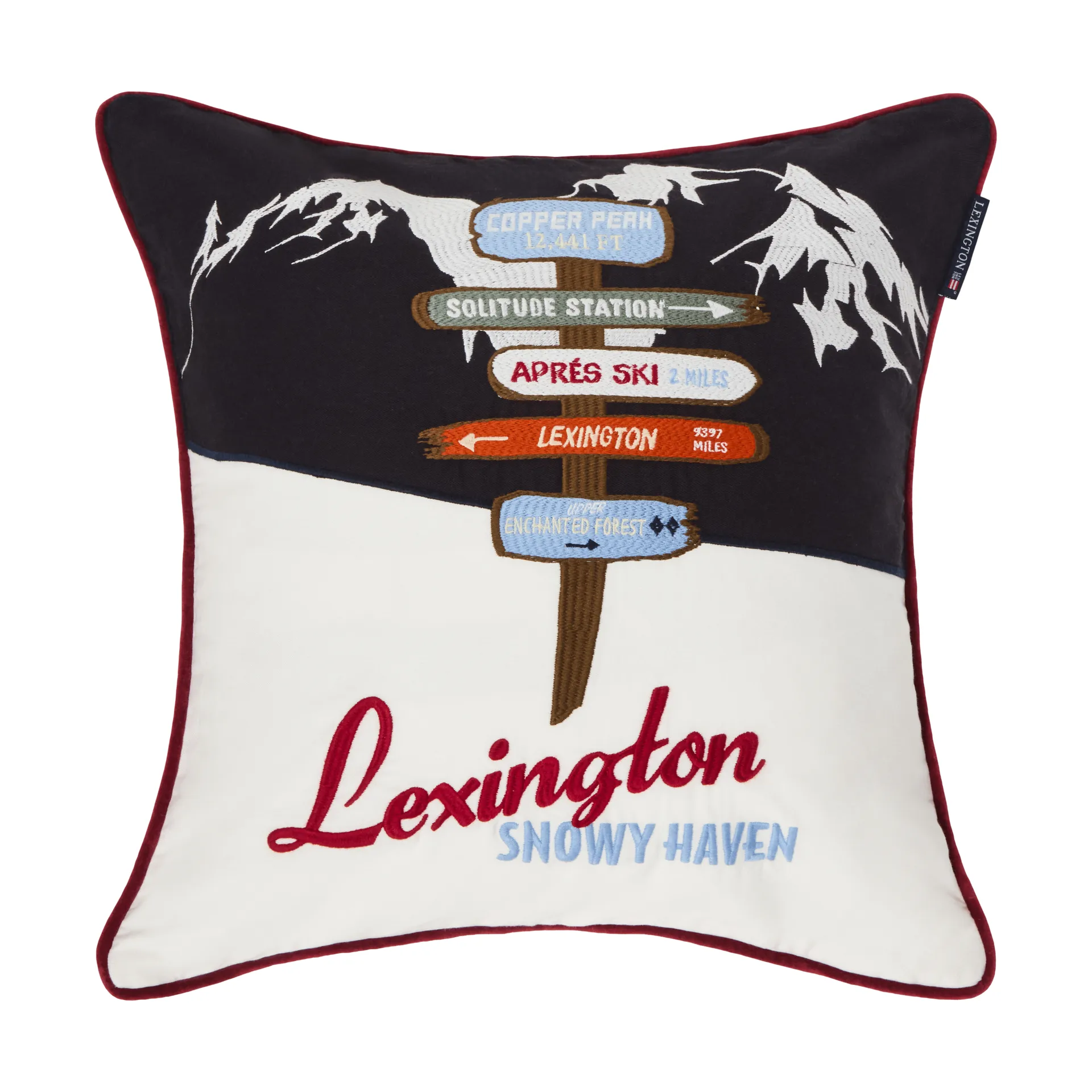 The Sign kussenhoes, Navy-white-multi, 50x50 cm Lexington