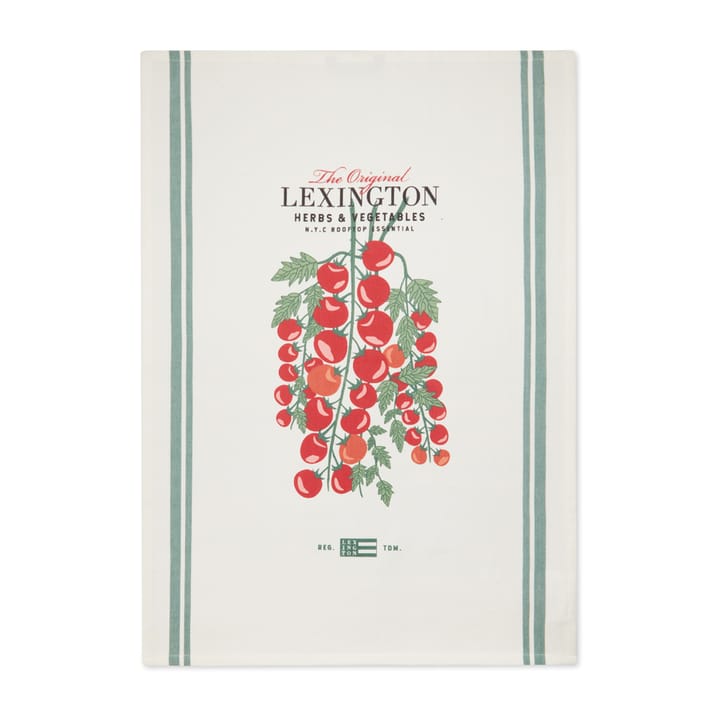 Tomato keukenhanddoek 50x70 cm - Wit-rood - Lexington