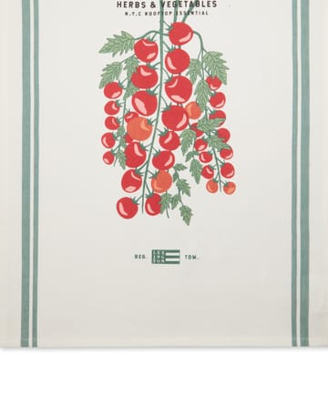 Tomato keukenhanddoek 50x70 cm - Wit-rood - Lexington
