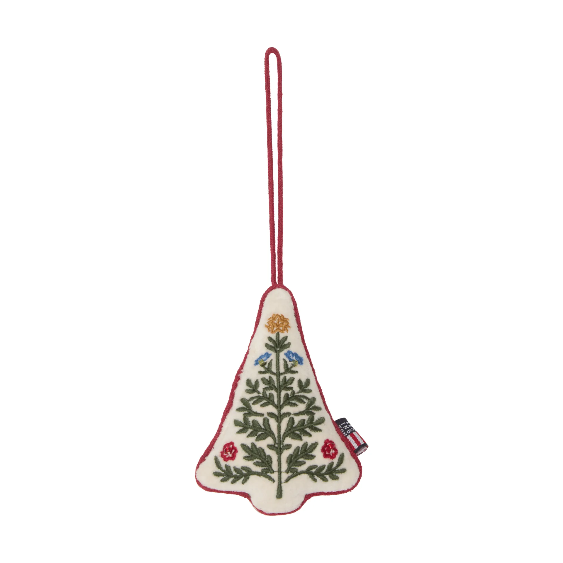 Tree kersthanger van biologisch katoenfluweel, Multi, 9x13x3 cm Lexington