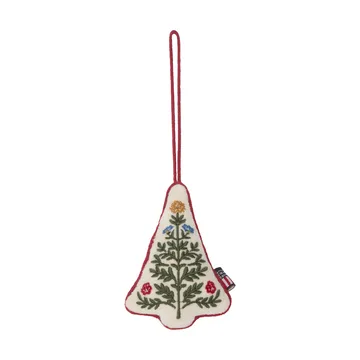 Tree kersthanger van biologisch katoenfluweel - Multi, 9x13x3 cm - Lexington