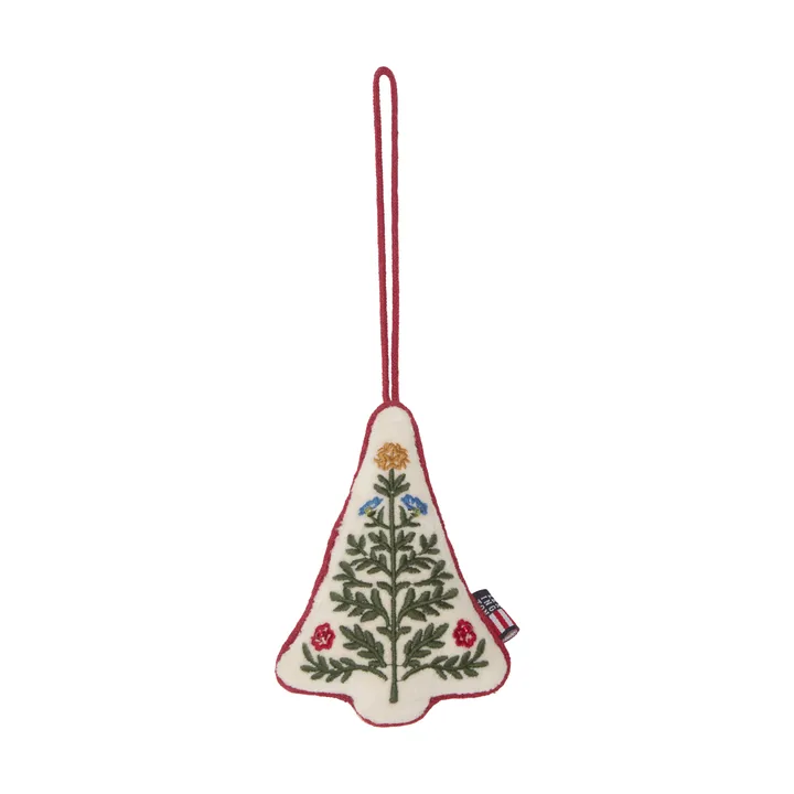 Tree kersthanger van biologisch katoenfluweel - Multi, 9x13x3 cm - Lexington