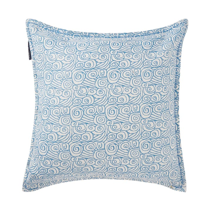 Waves Printed Linen/Cotton kussenhoes 50x50 cm, White Lexington