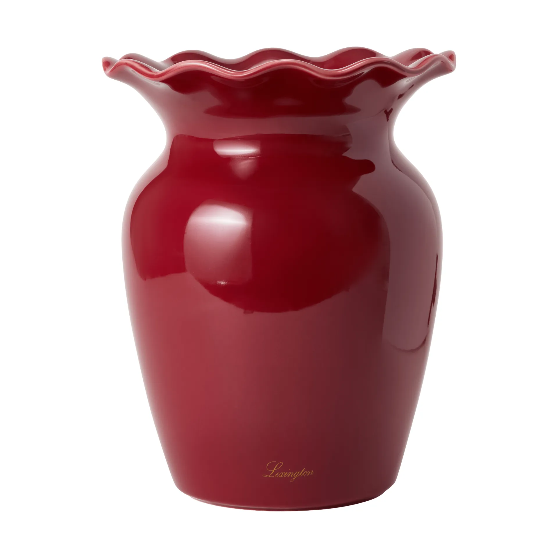 Wavy vaas, Red, 25 cm Lexington