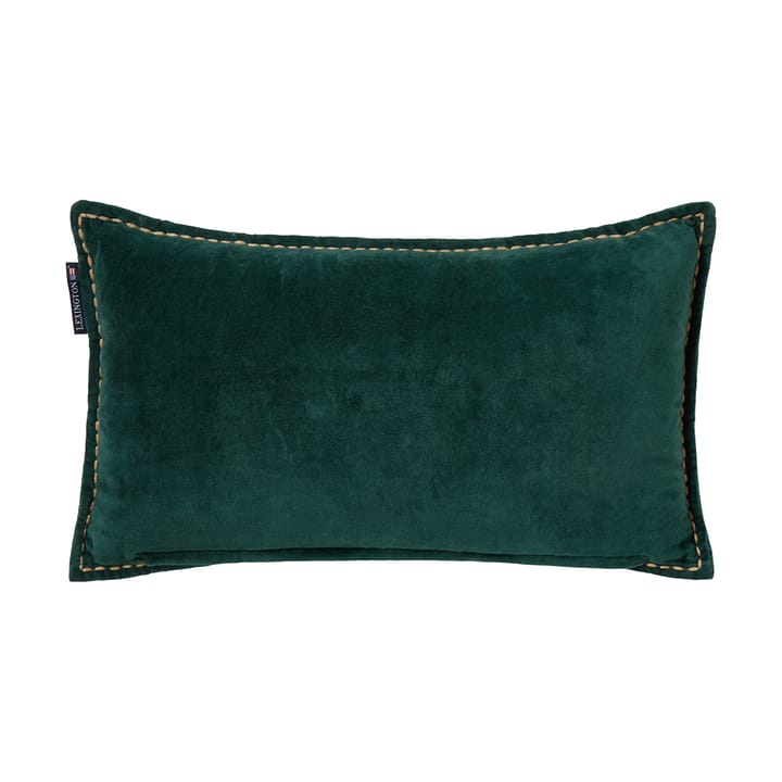 Winter House eco. fluwelen katoen kussen 30x50 cm, Green-Light Beige Lexington