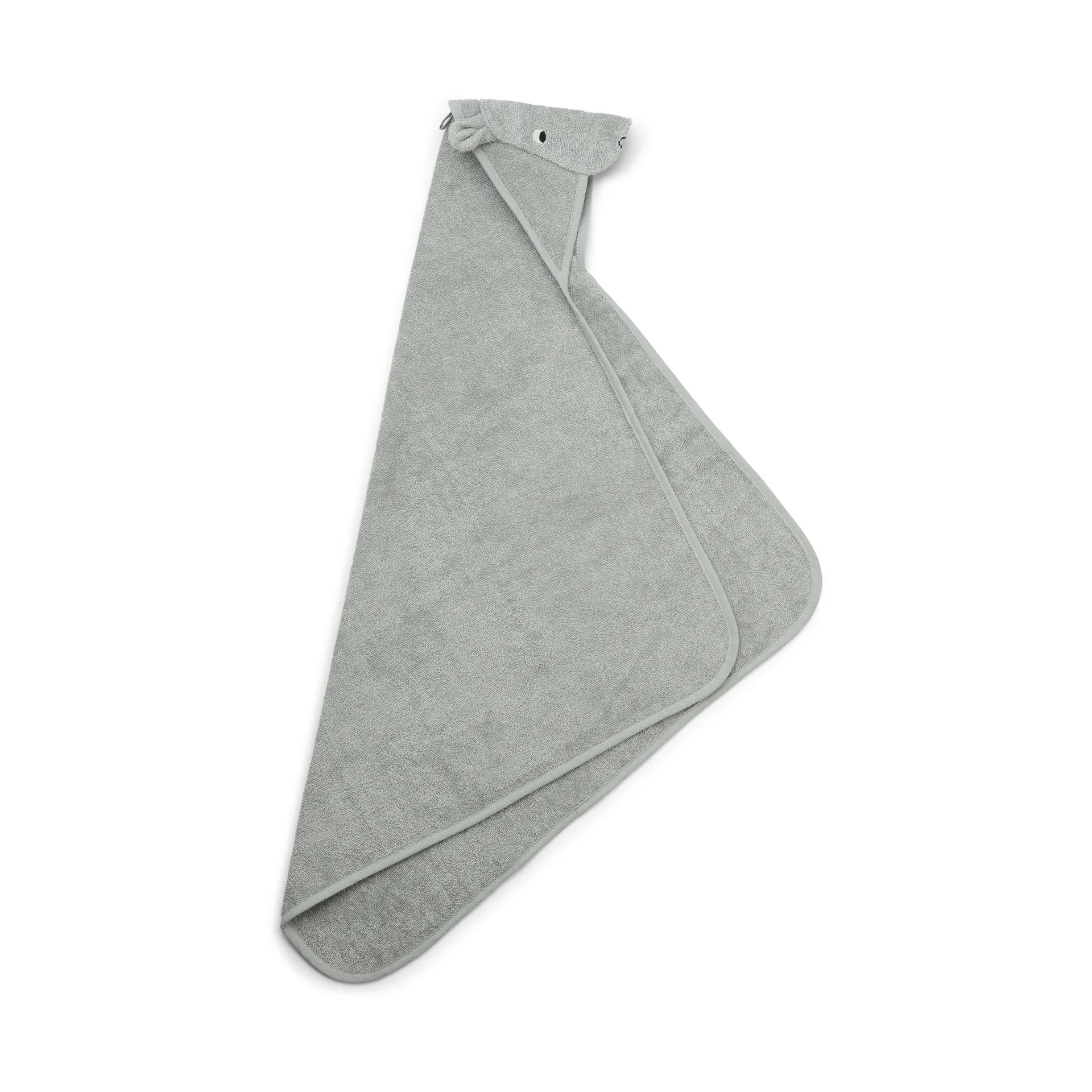 Albert badcape handdoek met capuchon 70x70 cm, Hippo dove blue Liewood