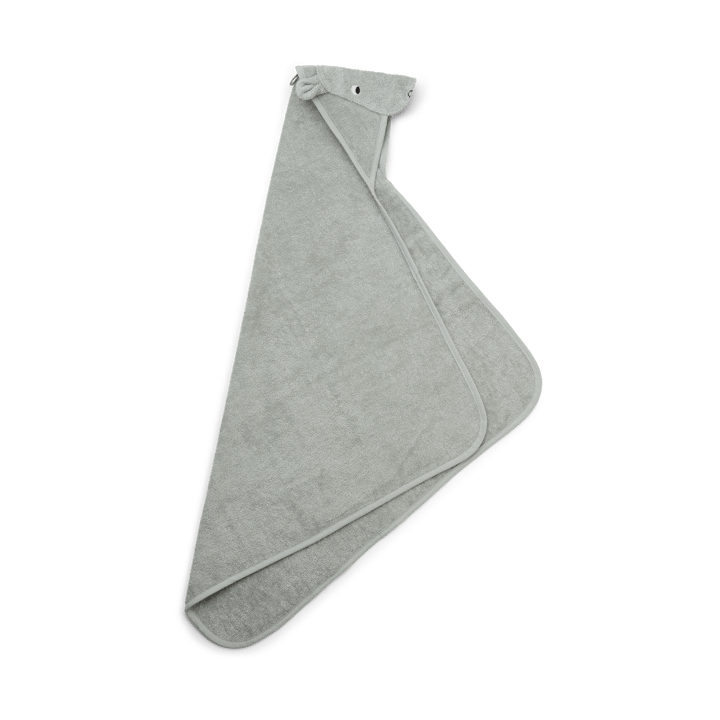 Albert badcape handdoek met capuchon 70x70 cm, Hippo dove blue Liewood