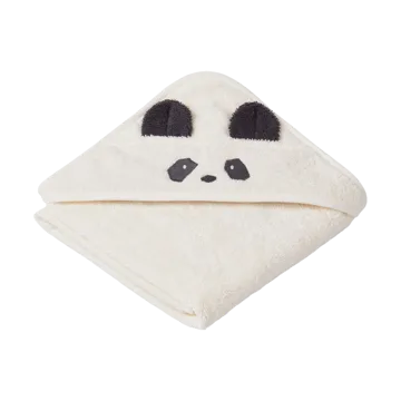 Albert badcape handdoek met capuchon 70x70 cm - Panda creme de la creme - Liewood