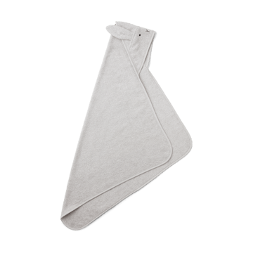 Albert badcape handdoek met capuchon 70x70 cm - Rabbit dumbo grey - Liewood