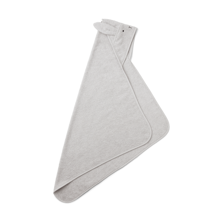 Albert badcape handdoek met capuchon 70x70 cm, Rabbit dumbo grey Liewood