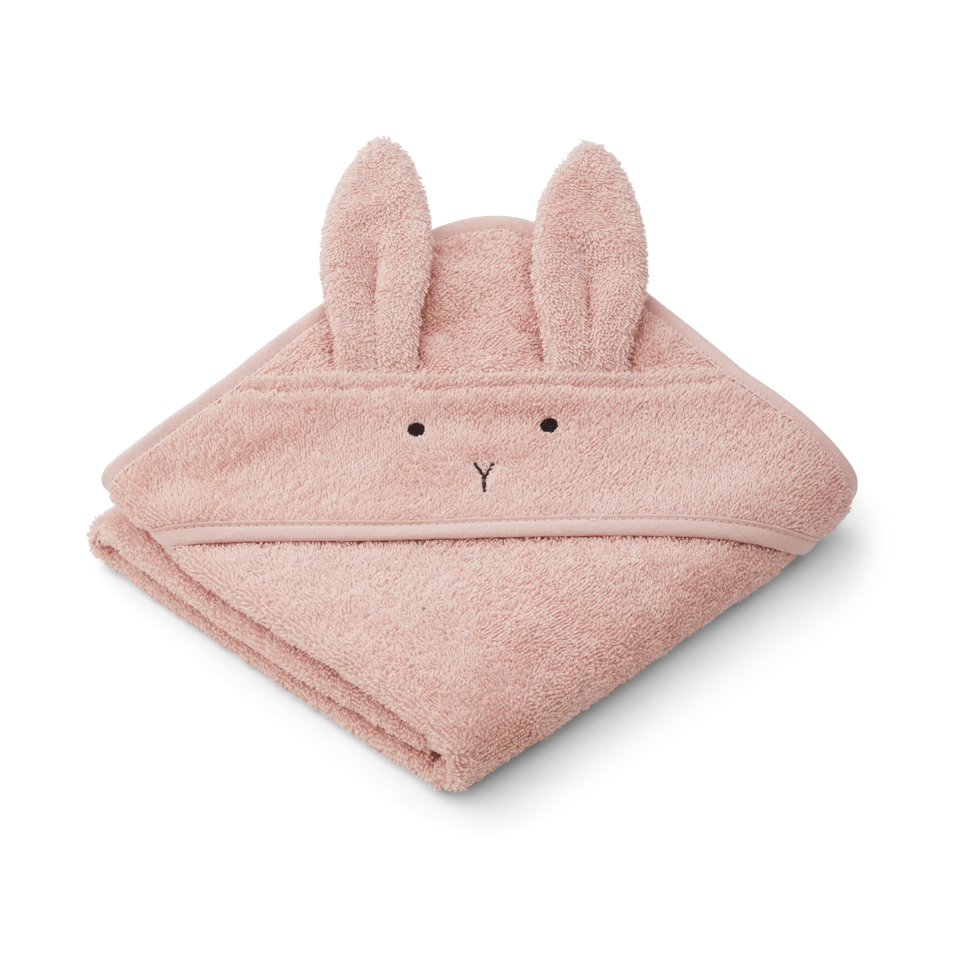 Albert badcape handdoek met capuchon 70x70 cm, Rabbit rose Liewood