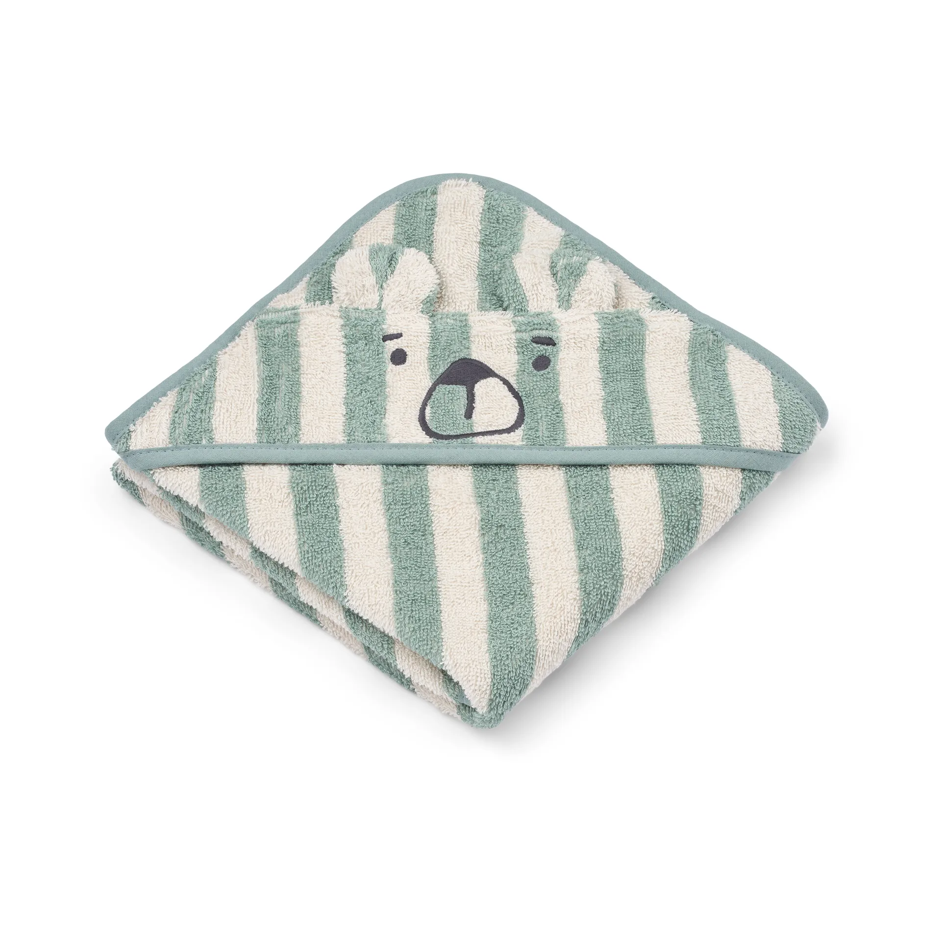 Albert handdoek met capuchon 70x70 cm, Peppermint-crème de la crème Liewood