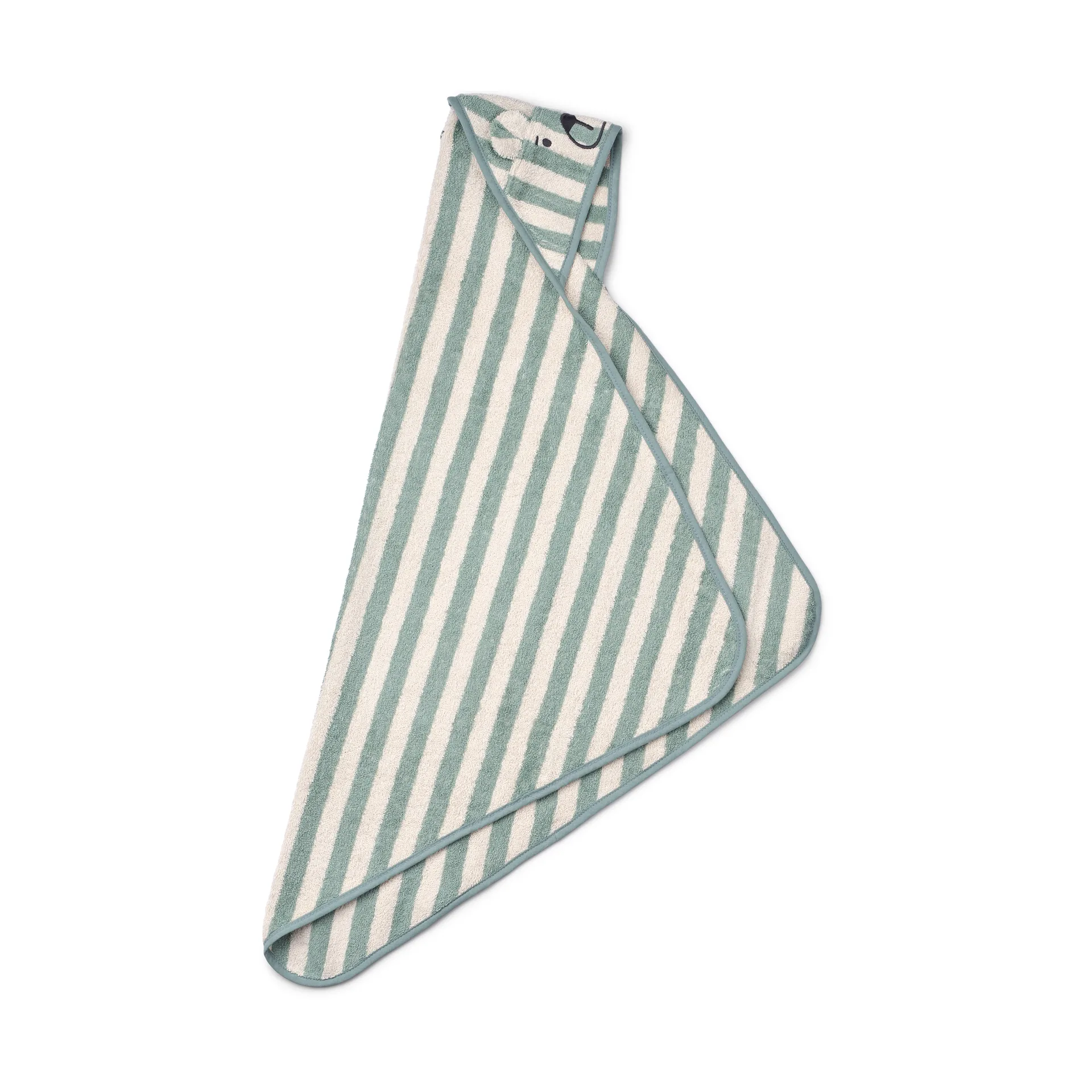 Albert handdoek met capuchon 70x70 cm, Peppermint-crème de la crème Liewood