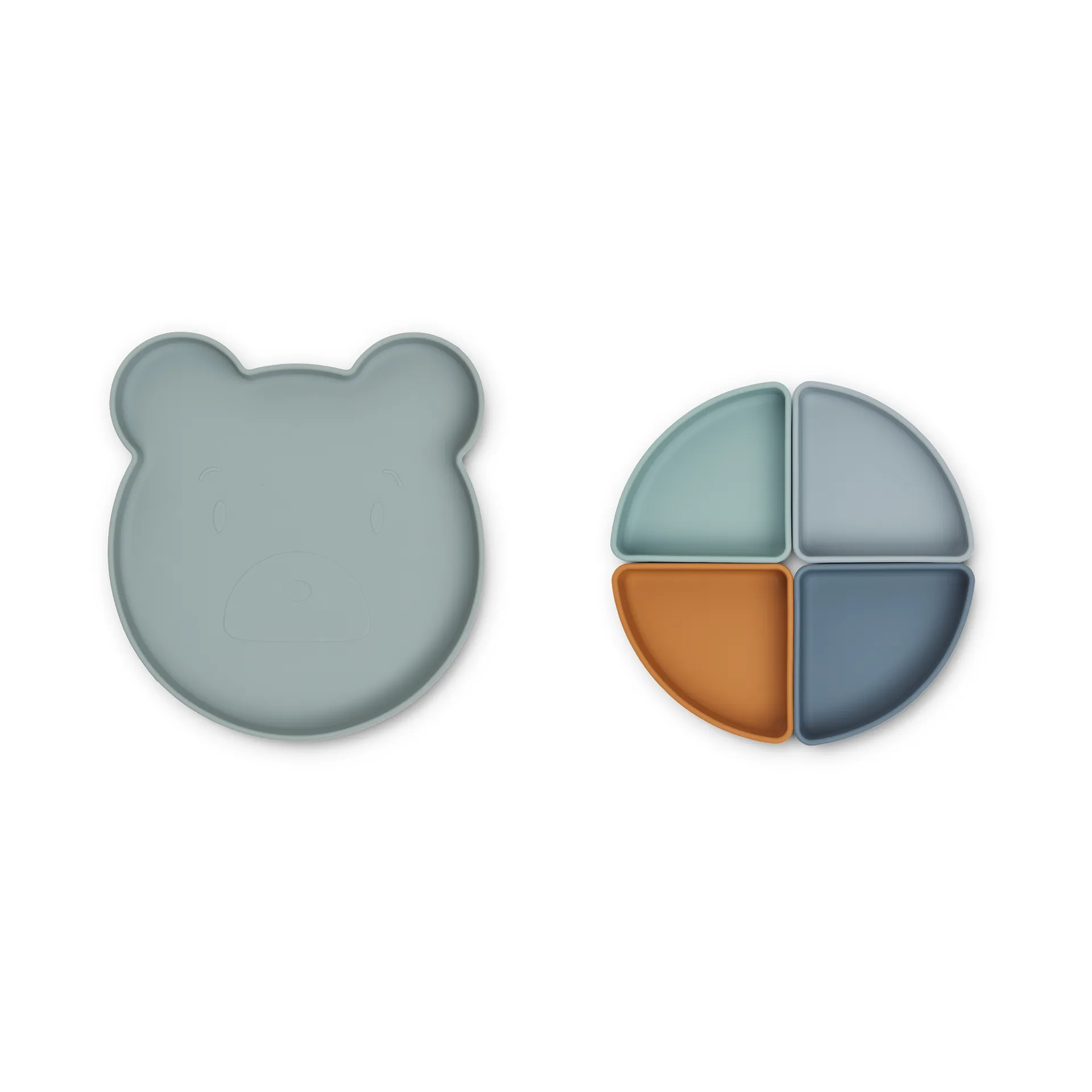 Arne kinderbord + 4 schaaltjes, Mr bear blue fog multi mix Liewood