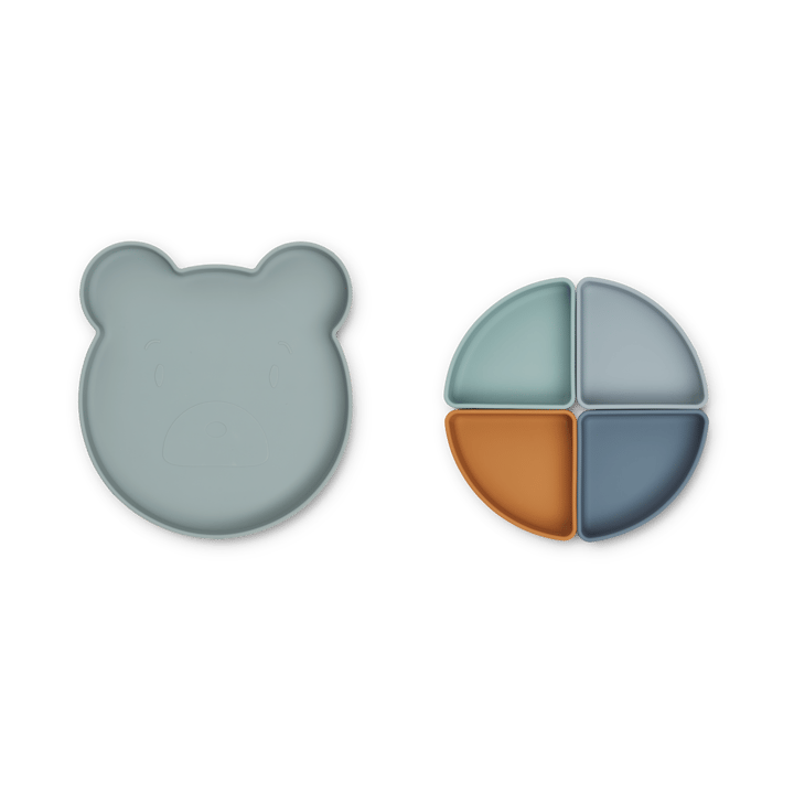 Arne kinderbord + 4 schaaltjes, Mr bear blue fog multi mix Liewood