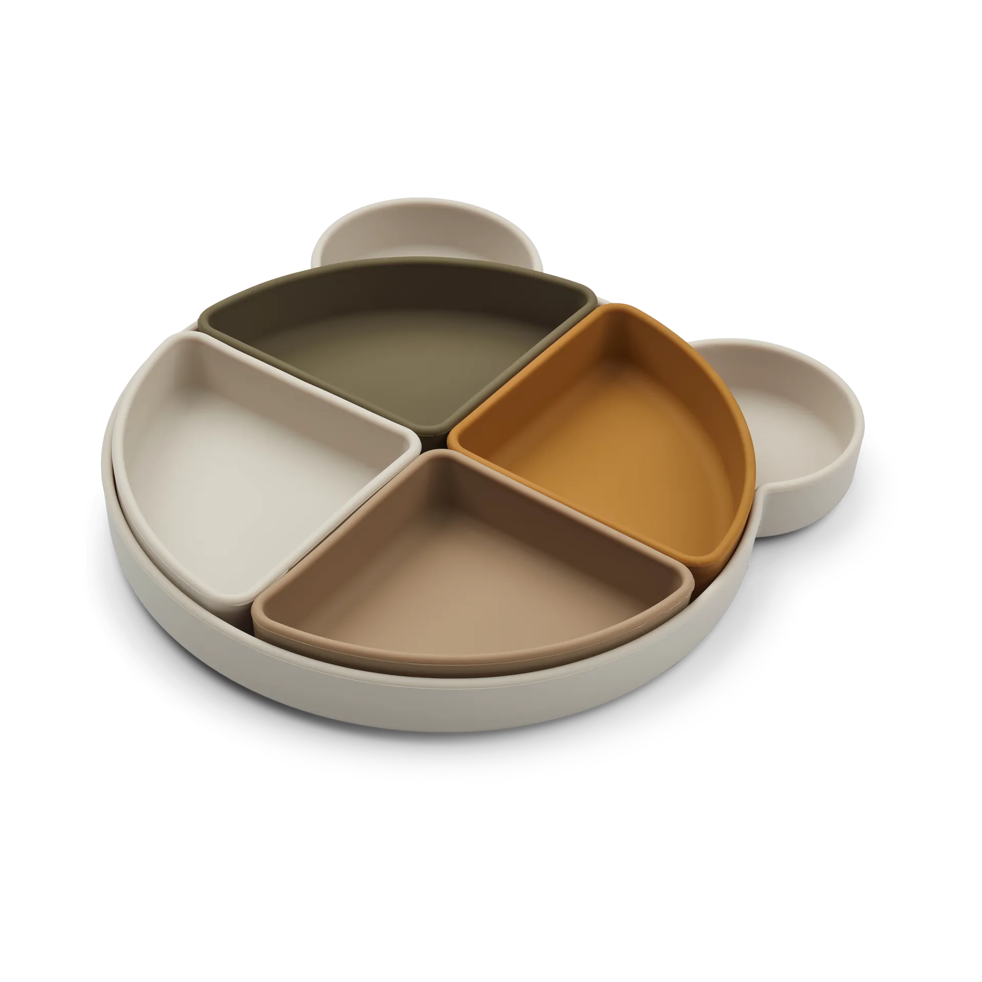 Arne kinderbord + 4 schaaltjes, Mr bear sandy multi mix Liewood