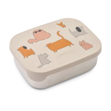 Arthur broodtrommel 13,5x17 cm - Cats and Dogs-Sandy - Liewood