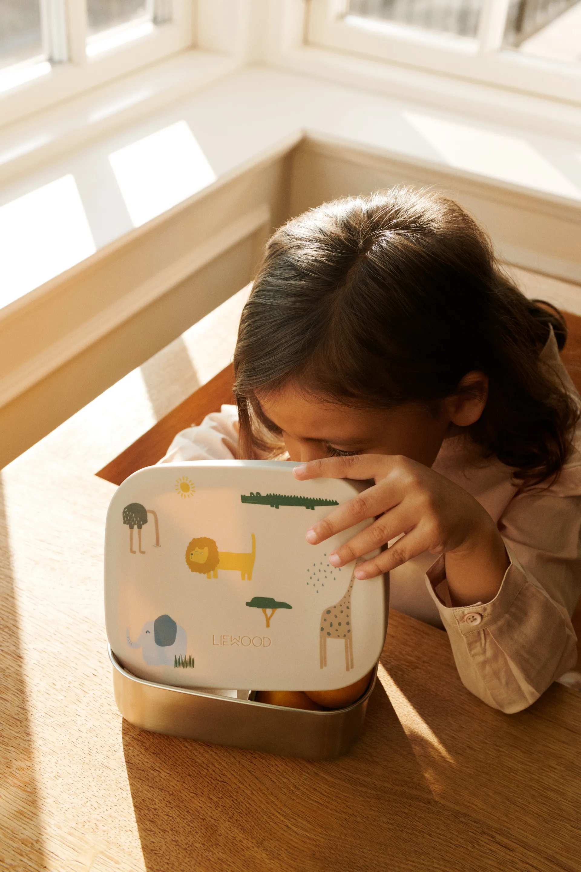 Arthur broodtrommel 13,5x17 cm, Safari sandy mix Liewood