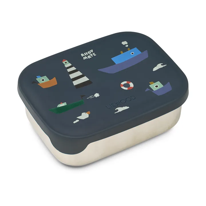 Arthur broodtrommel 13,5x17 cm - Sailing-classic navy - Liewood