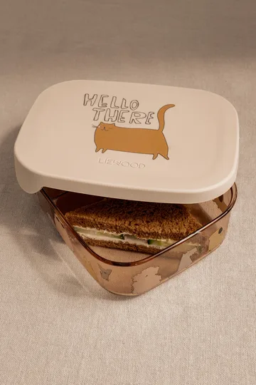Arthur lunchtrommel 13,5x17 cm - Cats and Dogs-Sandy - Liewood