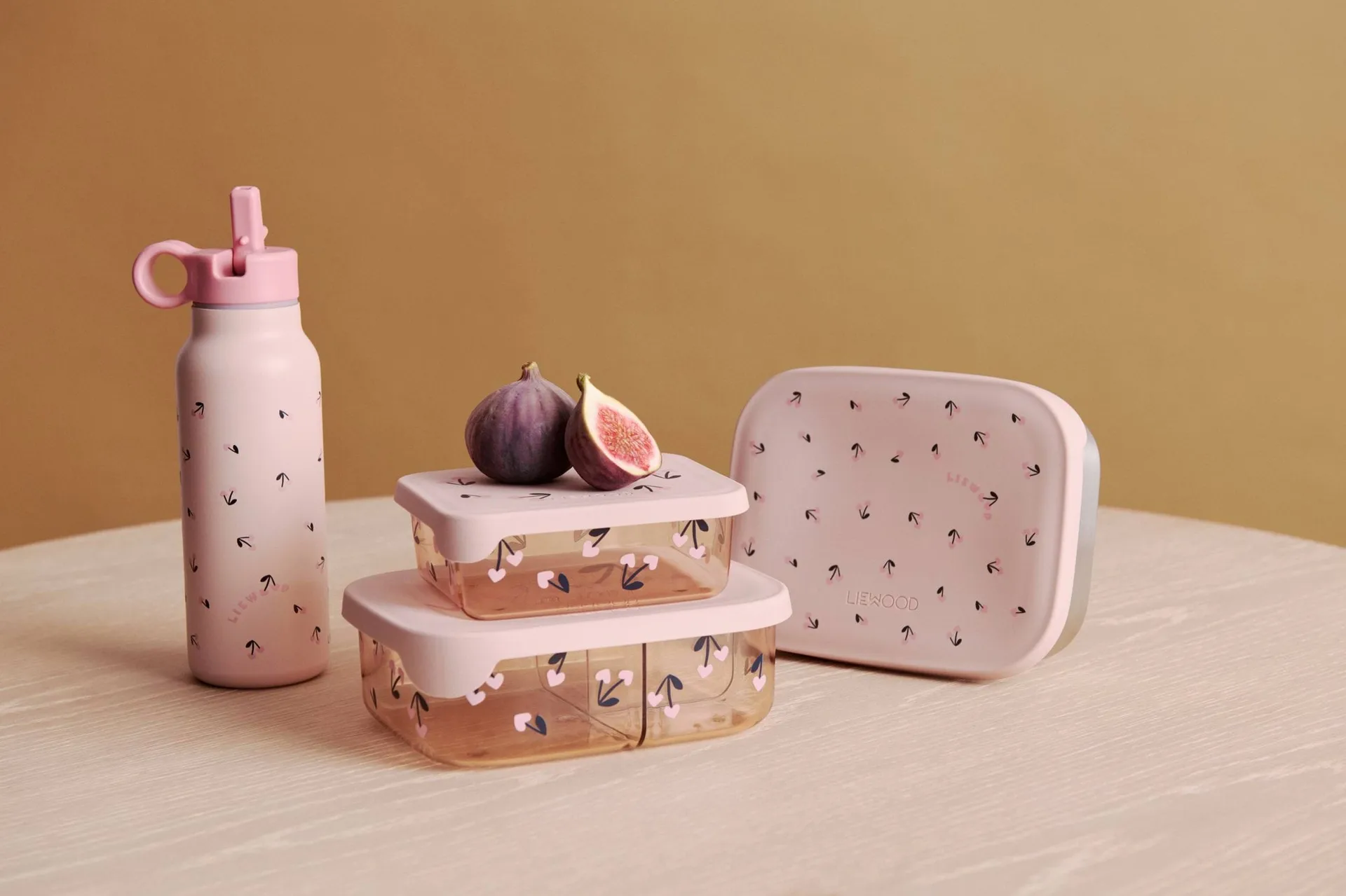 Arthur lunchtrommel 13,5x17 cm, Mini kersenhart-roze Liewood