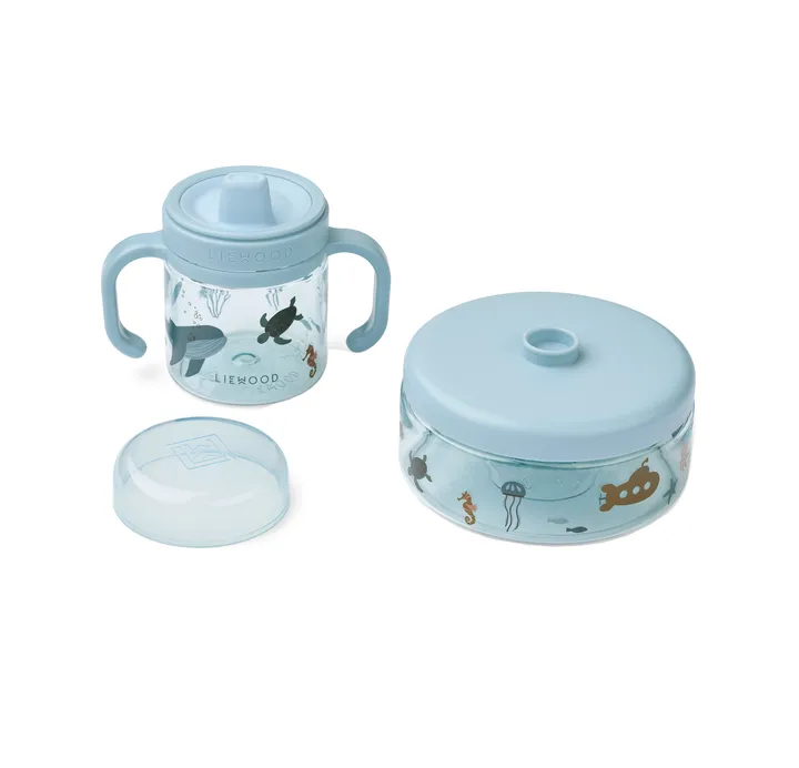 Beatrix kinderservies 2-delig - Sea creature-sandy - Liewood