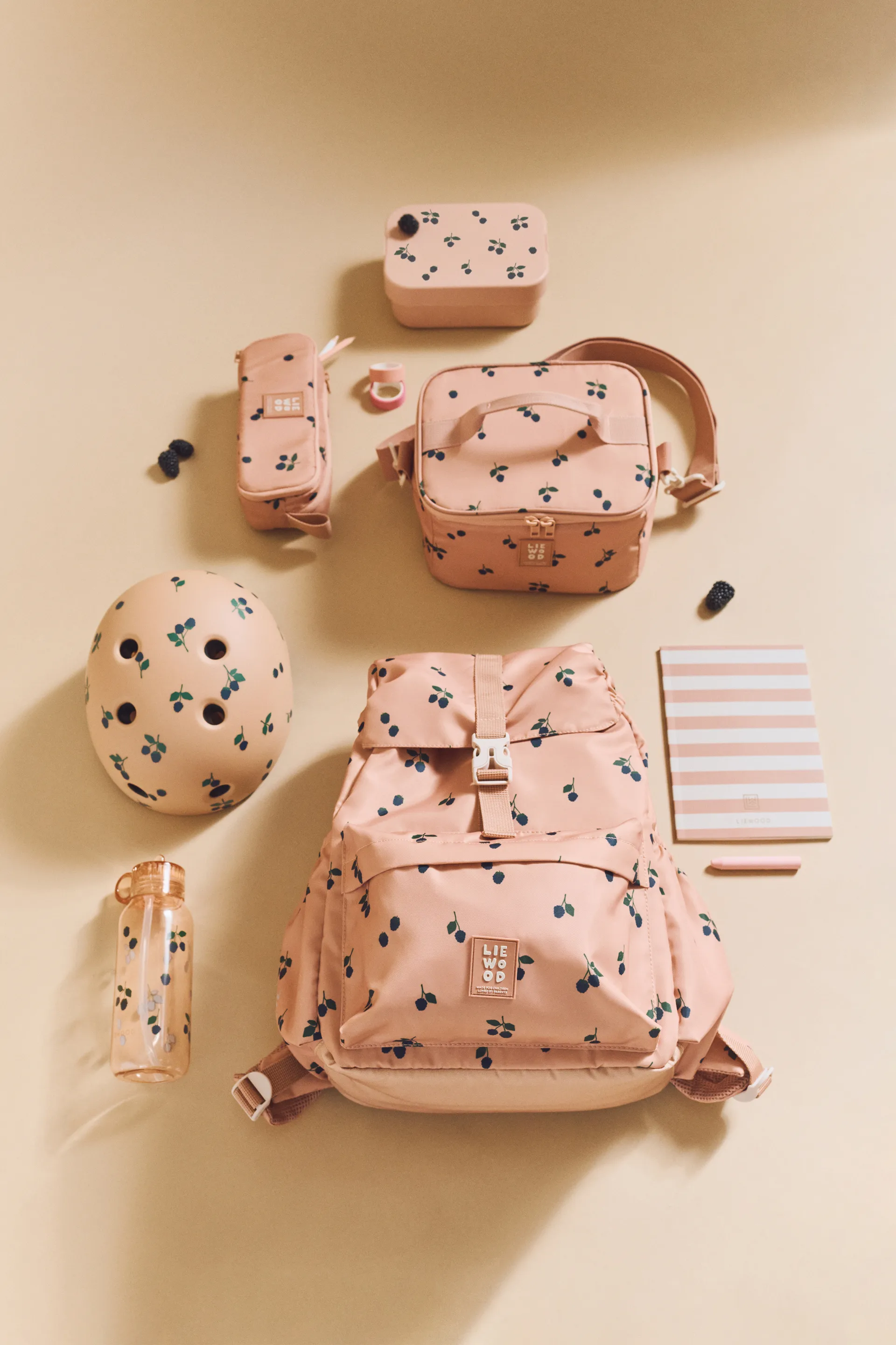 Chelsey bedrukte lunchbox set 2 delen, Berry-Pale Tuscany Liewood
