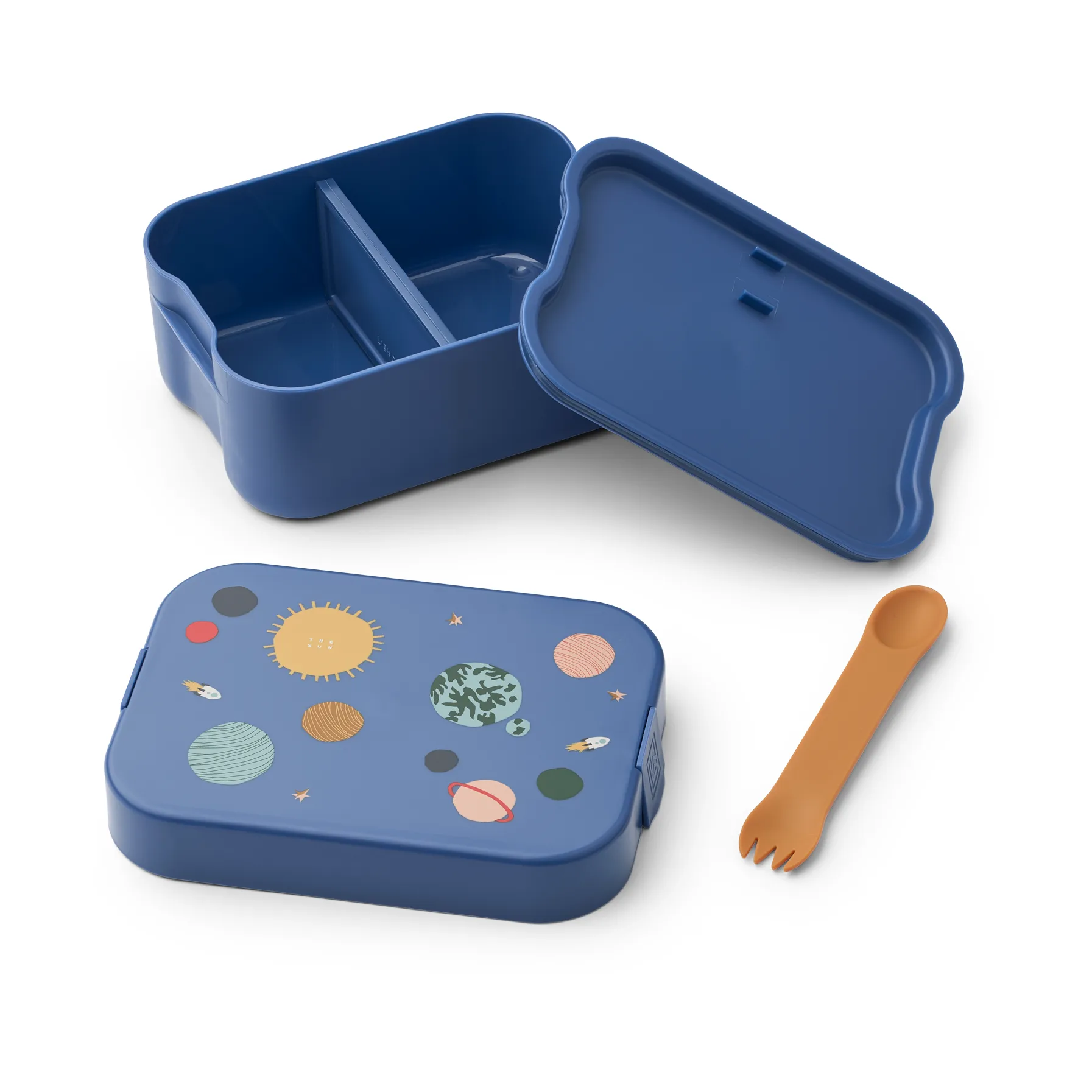 Chelsey bedrukte lunchbox set 2 delen, Universe-Classic navy Liewood