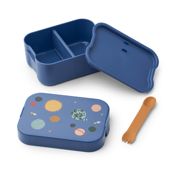 Chelsey bedrukte lunchbox set 2 delen - Universe-Classic navy - Liewood
