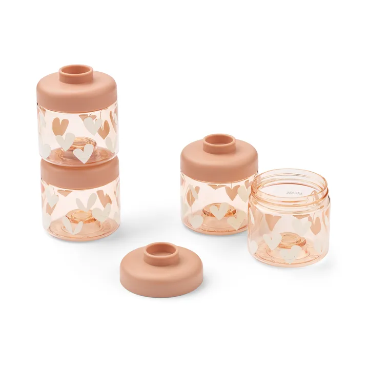 Dominique babyvoedingspotjes 100 ml 4-pack - Sweethearts-pale tuscany - Liewood