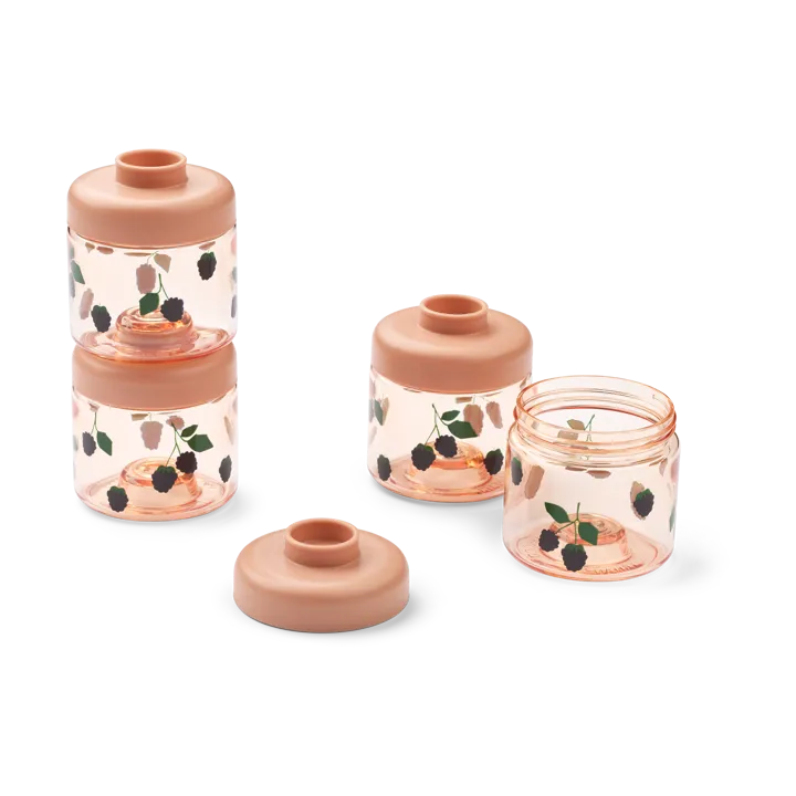 Dominique babyvoedselpotjes 100 ml 4-pack - Berry-Pale Tuscany - Liewood