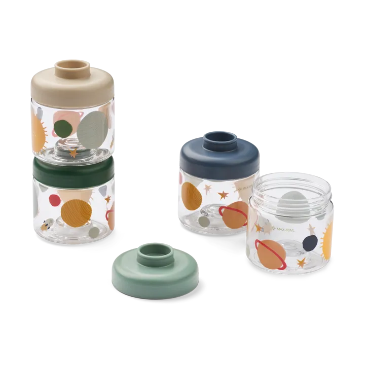 Dominique babyvoedselpotjes 100 ml 4-pack - Universe-Classic navy - Liewood