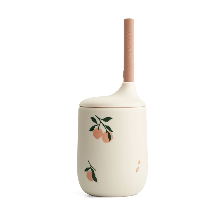 Ellis printed sippy cup tuitbeker met rietje 23 cl - Peach-Sea shell mix - Liewood
