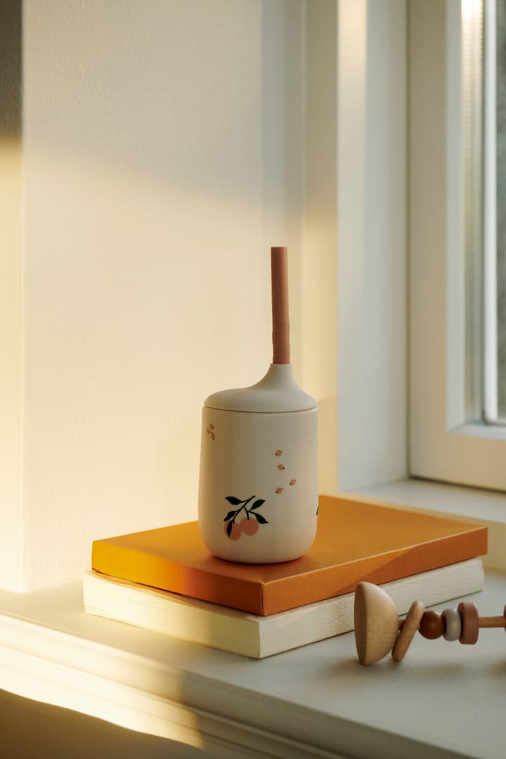 Ellis printed sippy cup tuitbeker met rietje 23 cl, Peach-Sea shell mix Liewood